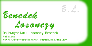 benedek losonczy business card